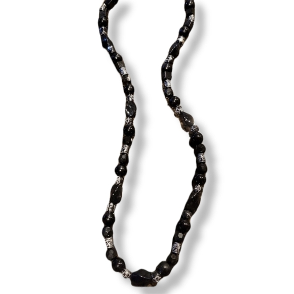 Black Beaded Necklace - Picture 1 of 6